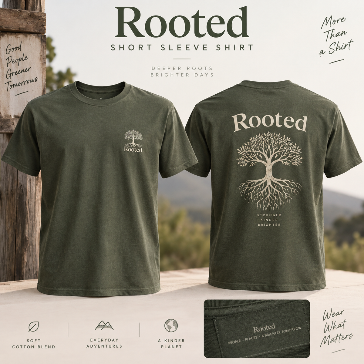 Rooted Short Sleeves Shirt