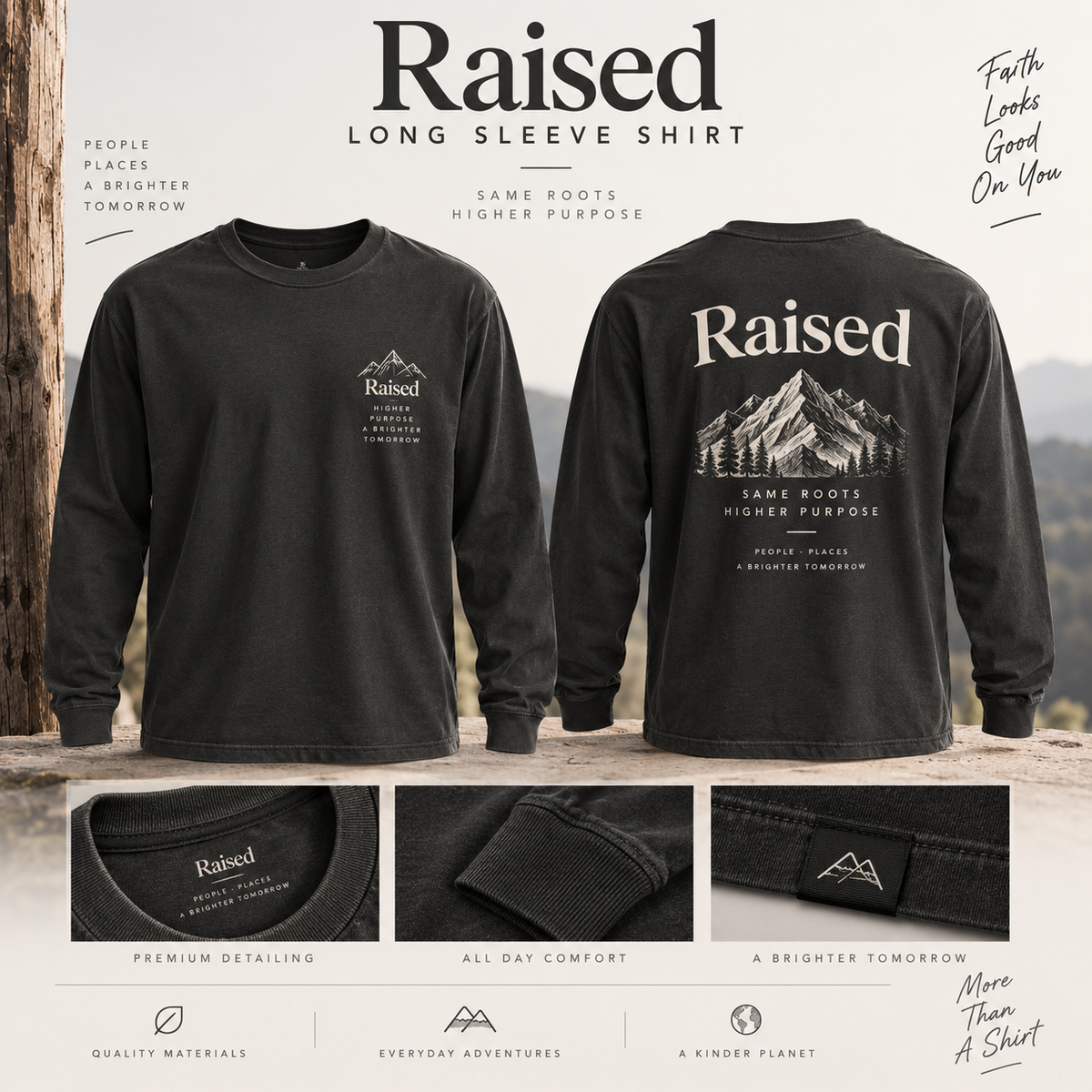 Raised Long Sleeves Shirt